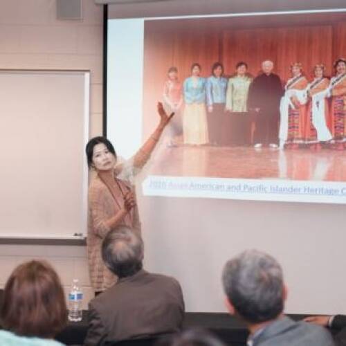 Sociology Professor Yan Yu Took Part in a Celebration of a Decade-Long Partnership with the Grand Rapids Chinese Language School